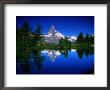 The Matterhorn And Hiker Reflected In Waters Of Grindjisee, Valais, Switzerland by Gareth Mccormack Limited Edition Pricing Art Print