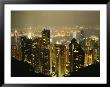 The Hong Kong Skyline Seen From The Peak At Night by Eightfish Limited Edition Pricing Art Print