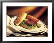 Hamburger With Pickles, Onions And Tomato by Peter Johansky Limited Edition Print