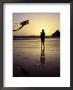 Girl Flying Kite On Beach, Cape Sebastian, Or by Jim Corwin Limited Edition Print