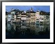 Houses Of The Old Town On Aare River, Thun, Switzerland by Martin Moos Limited Edition Pricing Art Print