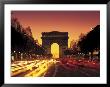 Paris, France, Arc De Triomphe At Night by Peter Adams Limited Edition Pricing Art Print