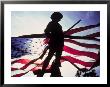 Silhouette Of Soldier In Front Of Flag by Whitney & Irma Sevin Limited Edition Print