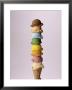 Ice Cream Cone With Many Colored Scoops by Shaffer & Smith Limited Edition Print