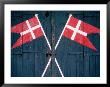 Danish Flags Painted On Doors Of Life-Saving Station, Sonderho, Denmark by Martin Lladã³ Limited Edition Print