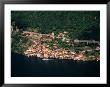 Aerial View Of Village On Shores Of Lake Lugano, Gandria, Ticino, Switzerland by Stephen Saks Limited Edition Print
