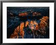 Overhead Of Setting Sun And A Dusting Of Snow, On The White, Pink And Red Rocks, Zion National Park by Jim Wark Limited Edition Print