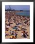 Crowded Beach Of Platja De La Nova Icaria, Barcelona, Spain by Stephen Saks Limited Edition Print