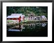 Old Laerdal Reflected In Water, Laerdal, Norway by Cornwallis Graeme Limited Edition Print