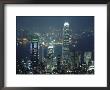 Two Ifc Building On Right And Skyline At Night, From Hong Kong Island, Hong Kong, China, Asia by Amanda Hall Limited Edition Print