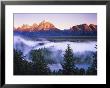 The Grand Tetons From The Snake River Overlook At Dawn, Grand Teton National Park, Wyoming, Usa by Dennis Flaherty Limited Edition Print