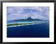 Center Of Bora Bora And Outer Rim As Seen From A Helicopter by Todd Gipstein Limited Edition Pricing Art Print