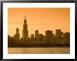 Lake Michigan And Skyline Including Sears Tower, Chicago, Illinois by Alan Copson Limited Edition Print
