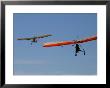Hang Glider Being Towed Aloft By An Ultralight Aircraft by Skip Brown Limited Edition Print