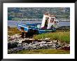 Old Fishing Boat Hauled Up On Shore, Manin Bay, Connemara, Ireland by Richard Cummins Limited Edition Print