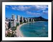 Waikiki Beach And Diamond Head, Honolulu, United States Of America by Holger Leue Limited Edition Print