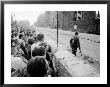 W. Berlin Citizens Crowding Against Nascent Berlin Wall In Russian Controlled Sector Of The City by Paul Schutzer Limited Edition Pricing Art Print