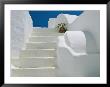 Bright White Stairs And Walls Of One Of Theras Cliff-Top Houses by Todd Gipstein Limited Edition Pricing Art Print