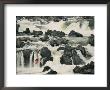 A Kayaker Takes The Last Plunge Over A Swift-Flowing Waterfall by Skip Brown Limited Edition Pricing Art Print