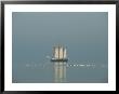 Three-Masted Schooner Shown With Swans In The Early Morning Light by Sisse Brimberg Limited Edition Pricing Art Print