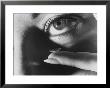 Woman Preparing To Insert Contact Lens Into Her Eye by Henry Groskinsky Limited Edition Print