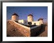 Windmills At Sunrise, Mykonos, Greece by Walter Bibikow Limited Edition Print