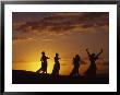 Silhouette Of Hula Dancers At Sunset, Hi by Brian Bielmann Limited Edition Print