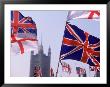 Union Jack And Other Flags, London, England by Walter Bibikow Limited Edition Print