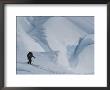 A Ski Mountaineer Above Big Crevasses In Calley Glacier by Gordon Wiltsie Limited Edition Print
