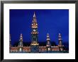 Rathaus (Town Hall) At Dusk, Innere Stadt, Vienna, Austria by Richard Nebesky Limited Edition Print