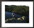 Young Woman Hiking A Rocky Rim Above Sylvan Lake by Bobby Model Limited Edition Print