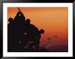 Silhouetted View Of The Iwo Jima Memorial At Twilight by Anthony Peritore Limited Edition Print
