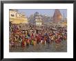 Hindu Religious Morning Rituals In The Ganges (Ganga) River, Uttar Pradesh State, India by Gavin Hellier Limited Edition Print