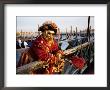 Portrait Of A Person Dressed In Carnival Mask And Costume, Venice Carnival, Venice, Veneto, Italy by Lee Frost Limited Edition Pricing Art Print