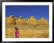 Girl In Sari Carrying Water Jar By Jaisalmer Fort, Rajasthan, India by Keren Su Limited Edition Print
