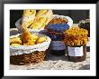 Wicker Basket With Croissants And Breads, Clos Des Iles, Le Brusc, Var, Cote D'azur, France by Per Karlsson Limited Edition Print