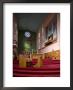 Cathedral Interior With Stained Glass And Cross, North Island, New Zealand by Don Smith Limited Edition Print