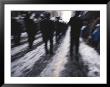 Switzerland, Music Band Marches On Snowy Street In Appenzell, Abstract by Brimberg & Coulson Limited Edition Print