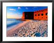 Fort Jefferson And Beach At Sunset, Garden Key, Dry Tortugas National Park, Florida by Eddie Brady Limited Edition Print