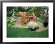 Outdoor Dining Room Wooden Table And Chairs On Patio Containers by David Askham Limited Edition Print