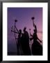 Slender Statues On Coastline At Dusk, Puerto Rico by Greg Johnston Limited Edition Print