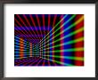 Abstract Design With Blue Red And Green Laser-Like Lines On Black Background by Albert Klein Limited Edition Print