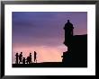 Sentry Tower Of City Wall And People At Sunset, San Juan, Puerto Rico by John Elk Iii Limited Edition Print