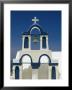 Exterior View Of A White Church With Blue Accents And A Bell by Todd Gipstein Limited Edition Print