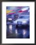 Police Car And Car On Wet Street, Nyc by Rudi Von Briel Limited Edition Print