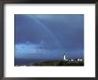 Rainbow Over Yaquina Bay Lighthouse, Oregon, Usa by Janis Miglavs Limited Edition Print