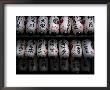White Paper Lanterns Painted With Kanji Hanging In Rows, Kyoto, Japan by Cheryl Conlon Limited Edition Pricing Art Print