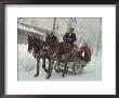 A Sleigh Serves As A Taxi On A Snow-Covered Village Street by Gordon Gahan Limited Edition Print