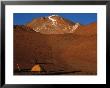 A Tent Pitched In A Snow Bowl Below The Summit Of Cerro Llullaillaco by Maria Stenzel Limited Edition Print