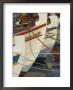Close Up Of The Front Of Three Fishing Boats In The Harbour, Sitia, Crete, Greek Islands, Greece by Eitan Simanor Limited Edition Print